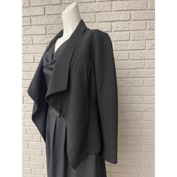 DKNY Black Open Cascading Front Blazer Size XS - Picture 3 of 8